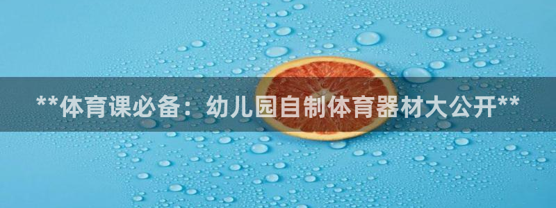 新星娱乐怎么开挂：**体育课必备：幼儿园自制体育器材
