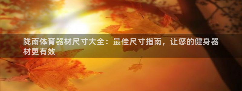 星欧娱乐是正规平台吗知乎文章：陇南体育器材尺寸大全：
